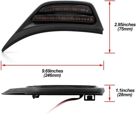 LED フロント フェンダー サイド マーカー ライト ターンシグナルランプ 適用: ジープ/JEEP JL 2018-2022 SR-DD-0861の画像