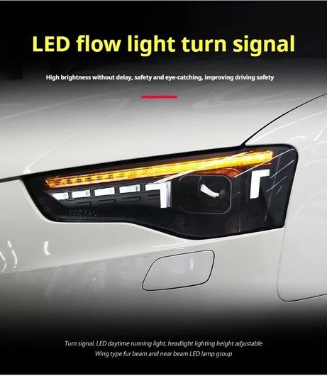 適用: アウディ/AUDI A5 A5L ヘッドライト 2013-2016 LED プロジェクター ヘッドランプ LED ヘッドライト 1ペア SR-DD-3572_3