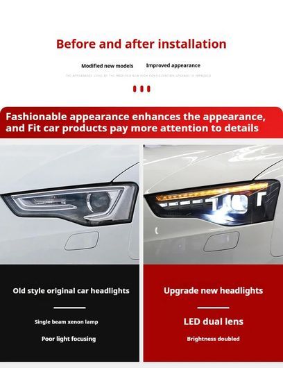 適用: アウディ/AUDI A5 A5L ヘッドライト 2013-2016 LED プロジェクター ヘッドランプ LED ヘッドライト 1ペア SR-DD-3572_6
