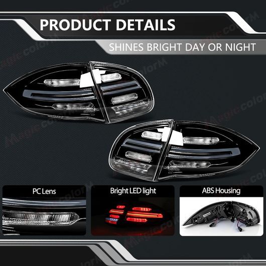 LED テール ランプ アセンブリ 適用: ポルシェ/PORSCHE カイエン 2011-2013 958.1 テールライト アップグレード スモーク シェル SR-DD-3765_1