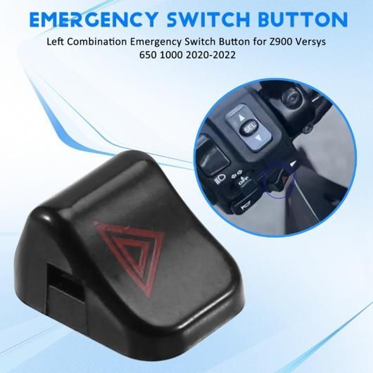 左 コンビネーション エマージェンシー スイッチ ボタン 適用: カワサキ Z900 ヴェルシス 650 1000 2020-2022 ブラック SR-CC-9136