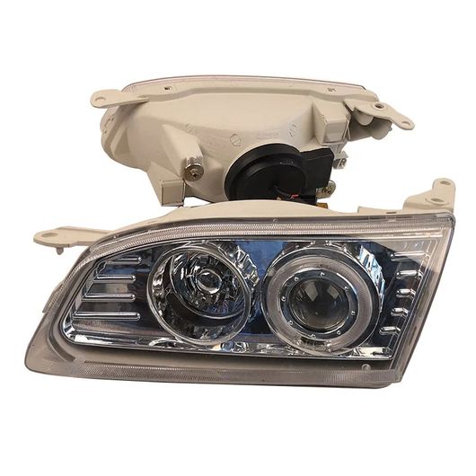 LED ヘッドランプ 適用: トヨタ カローラ AE110 ホワイト バックグラウンド エンジェルアイ レンズ ヘッドライト 1996 カローラ AE110 SR…の画像