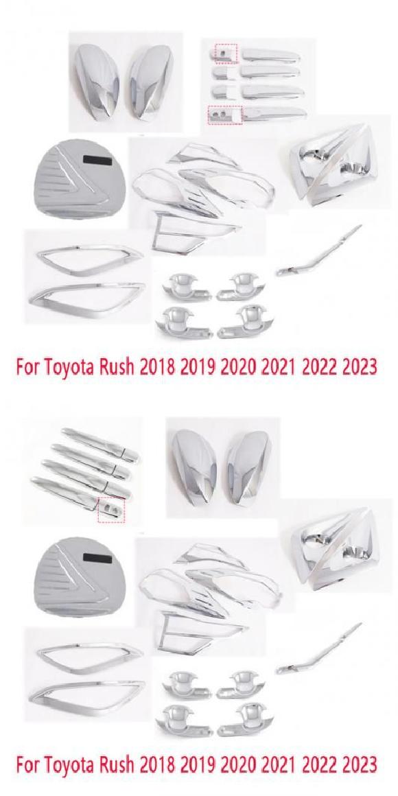 適用: トヨタ ラッシュ 2018 2019 2020-2023 クローム フロント リア フォグライト バックミラー 8点セット 1・8点セット 2 SR-AA-3691