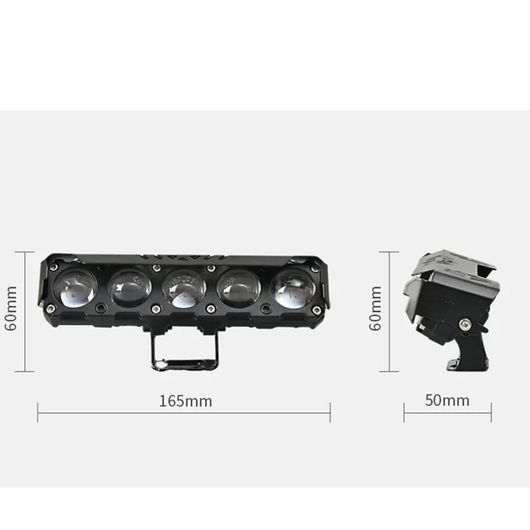 5 レンズ オートバイ 28W 3570 LED スポットライト ホワイト イエロー ハイ ロー ビーム ヘッドライト 補助 ドライビング ランプ 2ピース…の画像