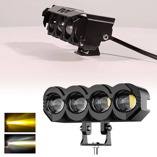 2/3/4 レンズ オートバイ LED スポットライト 補助 フォグライト 3570 6000LM ハイ ロー ビーム ヘッドライト モト 1ピース 2レンズ SR-B…の画像