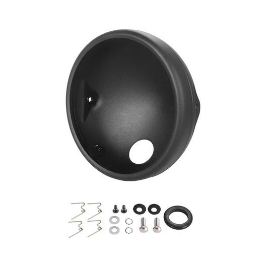レトロ 7 ユニバーサル オートバイ LED ヘッドライト ハウジング シェル ブラケット ヘッドランプ カバー ランプ マットブラック SR-DD-0…