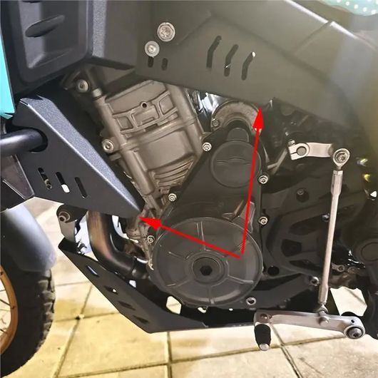オートバイ エンジン ヒート シールド ガード 保護 カバー やけど防止 適用: コーベ/KOVE 800X 800 X プロ ラリー ADV Colove 800X ブラ…_4