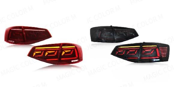 当てはめる: VW ジェッタ サギター テールランプ 2015-2018 ジェッタ LED 尻っ方 照明ランプ 活動的 ターンシグナルライト 赤いこと・噴煙 …