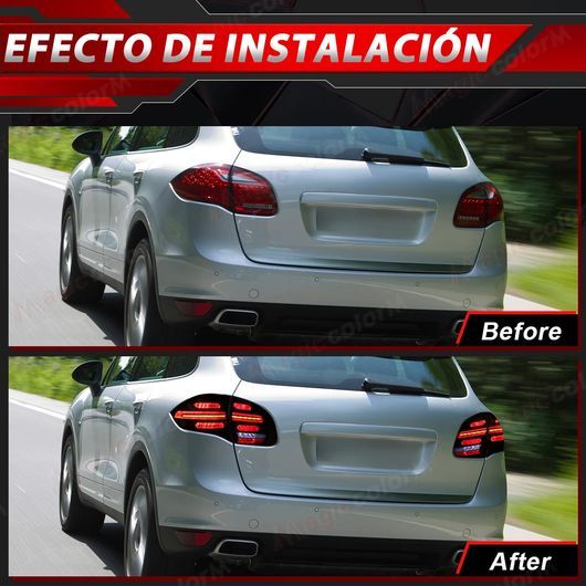 LED テール ランプ アセンブリ 適用: ポルシェ/PORSCHE カイエン 2011-2013 958.1 テールライト アップグレード スモーク シェル SR-DD-3…_3