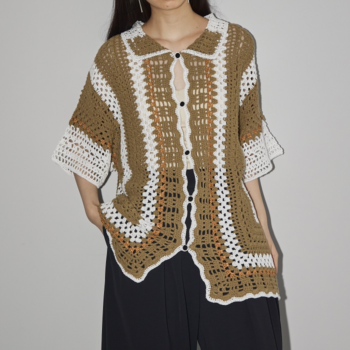 アウトレット品 Crochet Over Shirts クロシェットオーバーシャツ blog