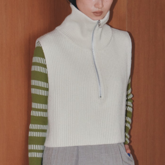 TODAYFUL 2023 prefall トゥデイフル 8月下旬頃入荷予定 予約 Halfzip Knit Vest ハーフジップ ニット ベスト 12320509 (全2色) クーポン使用不可