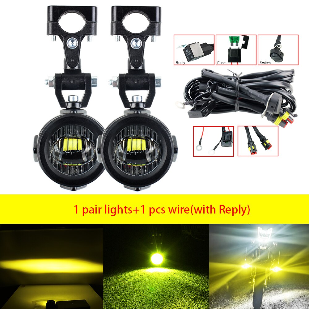 LEDフォグランプ バイク用 オートバイ 作業灯 スポット 前照灯 補助照明  bmw r1200gs f800gs f700gs f650 k1600