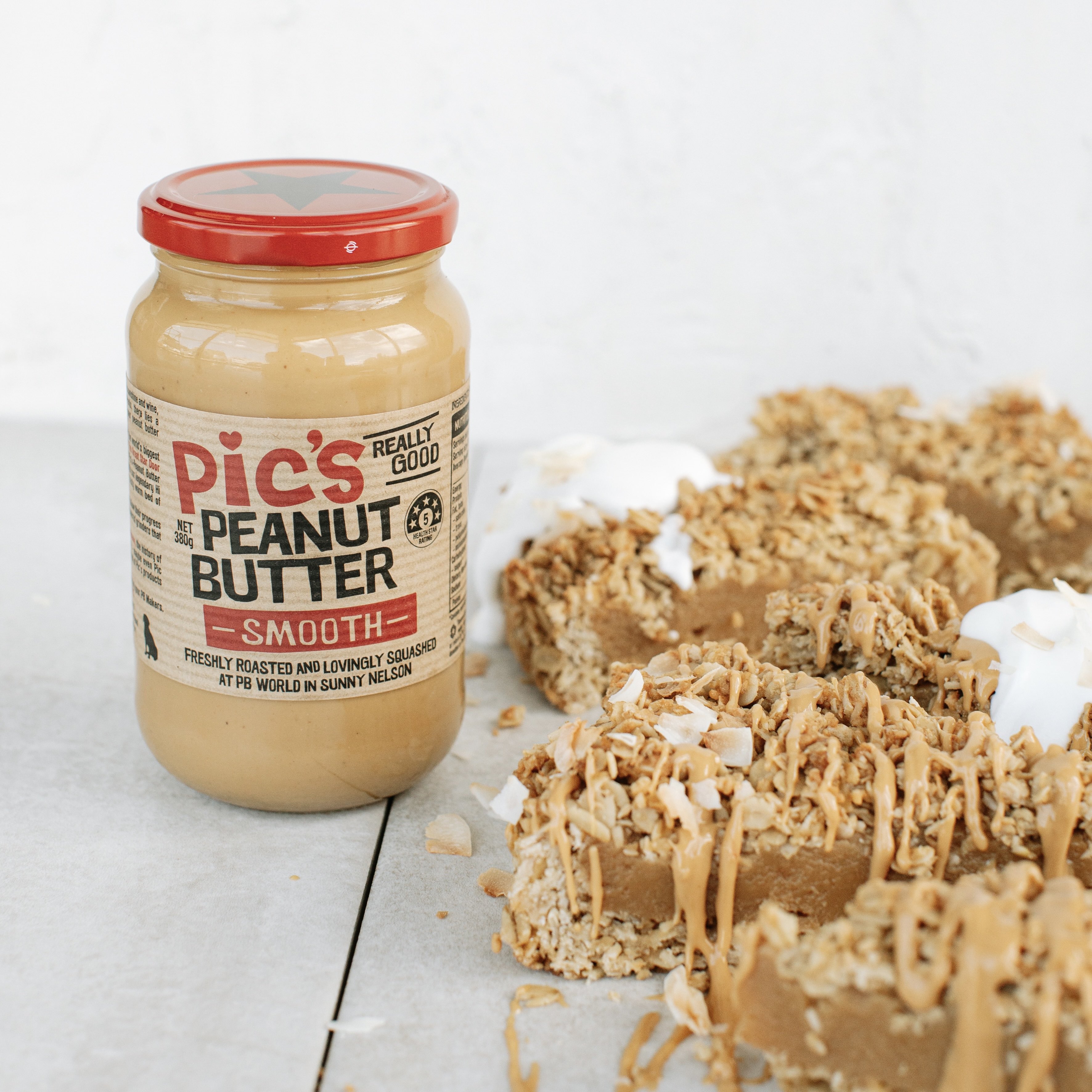 人気アイテム ピックスピーナッツバター なめらか スムース 380g 無糖 食品添加物不使用 塩 ニュージーランド産 Pic's Peanut  Butter