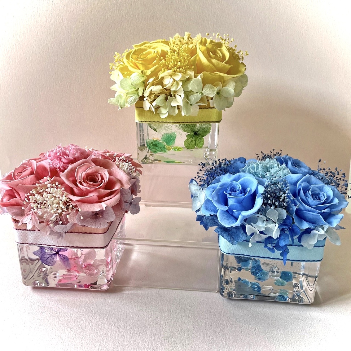 プリザーブドフラワー♡羊さんのウッドジョッパーズアレンジ ウッドショッパーズ～sweet～ プリザーブドフラワー 花結 通販