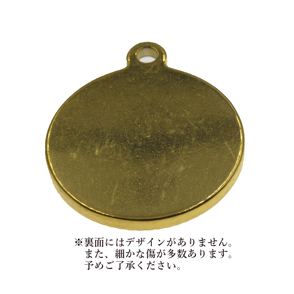 [ 2個 ] サージカルステンレス コイン チャーム A《 17mm 》 [ ゴールド 金 ] パーツ 金属アレルギー対応