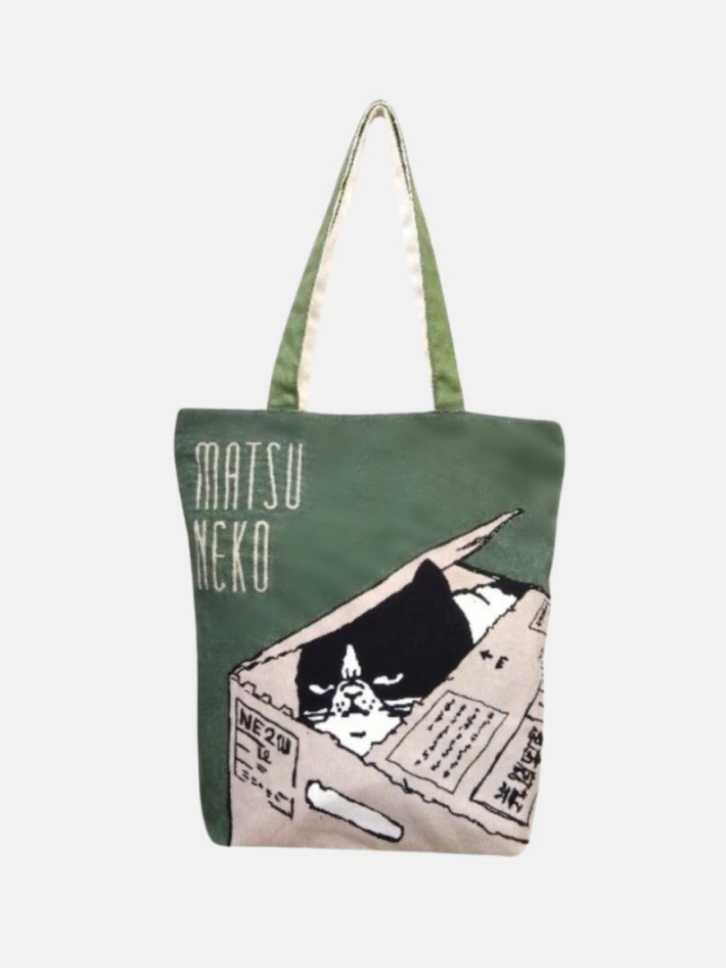 【ツキネコ】ハートの中の猫ちゃん❤ミニトートバッグ❤️ Mintinn A4縦型トートバッグ 21095 まめはち : 銀座エアポート