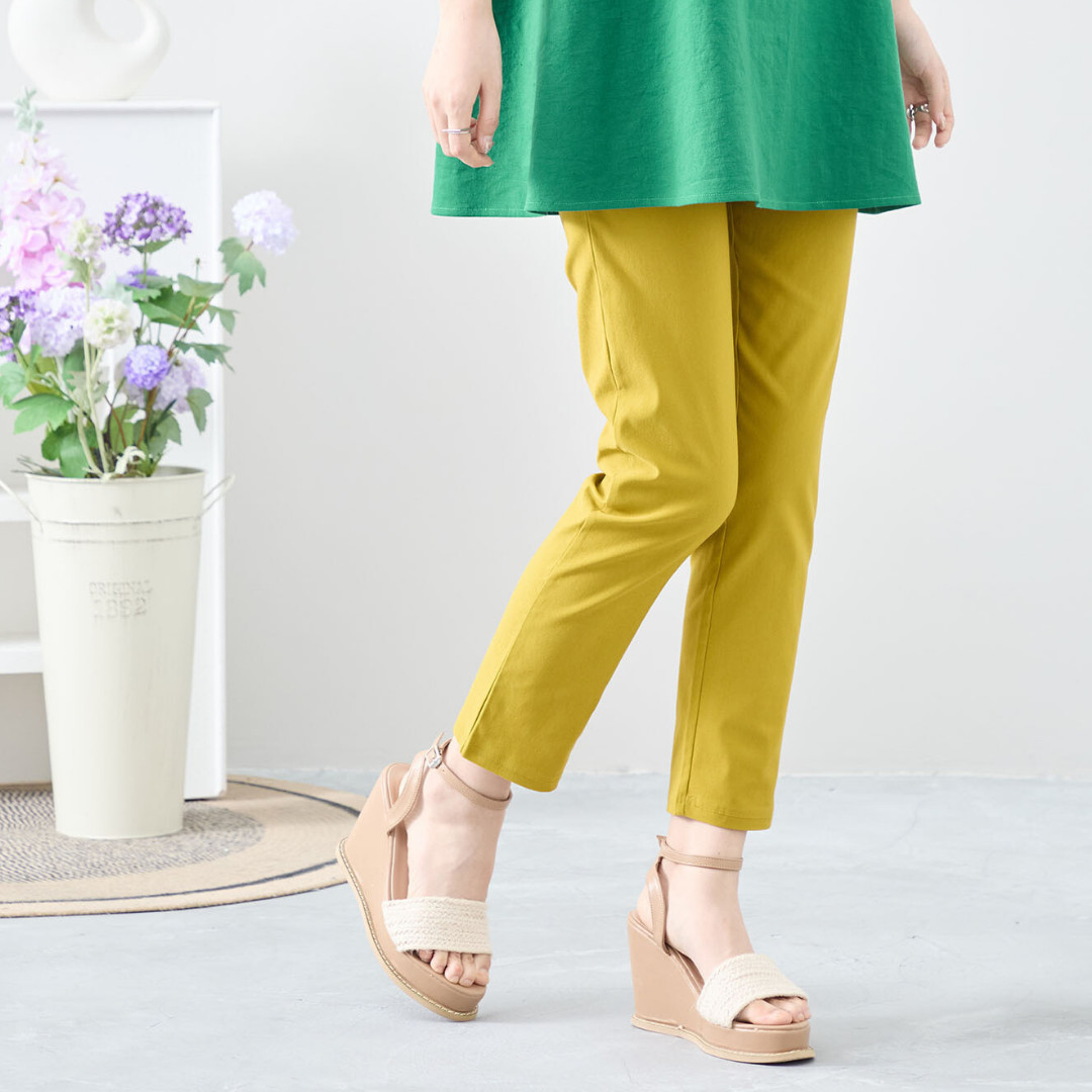 TRUBE 【M~L】【L〜LL】ストレッチストレートパンツ カラシ : 銀座