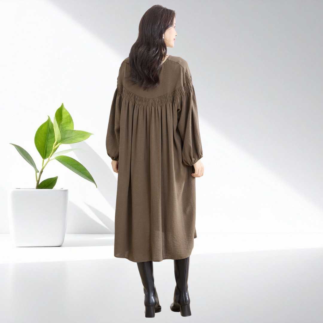 TRUBE 【SALE 20%OFF 12/23 10:00まで】ワンピース ヨークギャザー