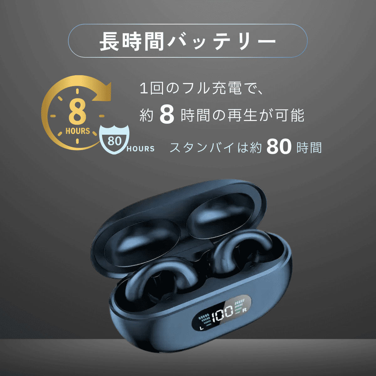 ボイス入りフルワイヤレスイヤホン　31Aモデル 骨伝導 ワイヤレス イヤホン Bluetooth5.3 ノイズキャンセリング LED