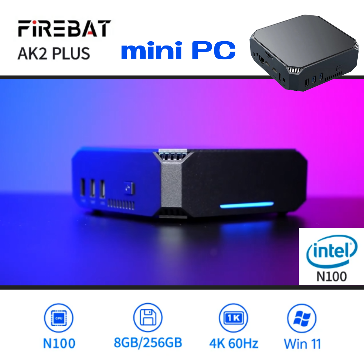 コスパ最高！ミニPC Firebat AK2 PLUS windows11,インテル Alder