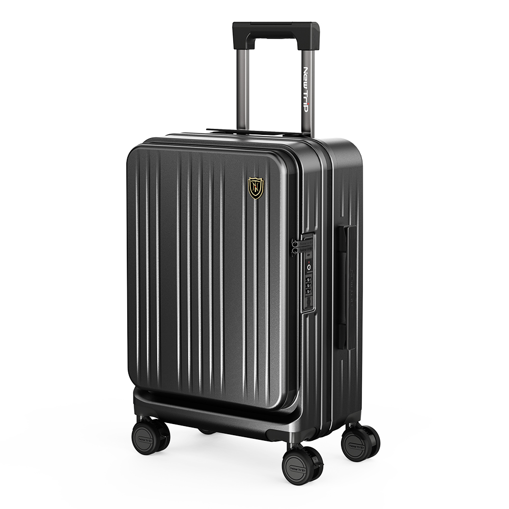 スーツケース フロントオープン キャリーケース 拡張機能 旅行 1泊2日 黒 Amazon | [New Trip] スーツケース 拡張機能付き フロント