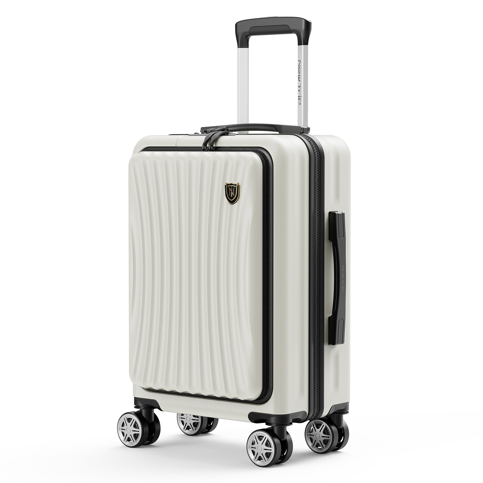 New Trip スーツケース フロントオープン キャリーケース 機内持ち込み ストッパー付き USBポート付き YKKファスナー TSAロック  Sサイズ 40L