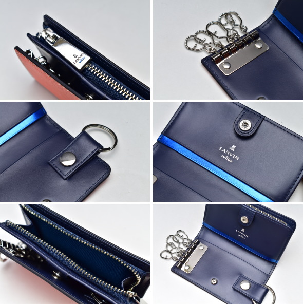 ランバンオンブルー LANVIN en Bleu イケテイ スタンパ小物 小銭入れ付きキーケース LANVIN en Bleu ランバンオンブルー イケテイ パーシャル小物 小銭入れ