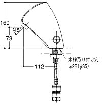 ［新品] TOTO 自動水栓　TLE28002J、TLE01505J TLE28002J 通販(卸価格)|TOTO 台付自動水栓（スパウト部）なら