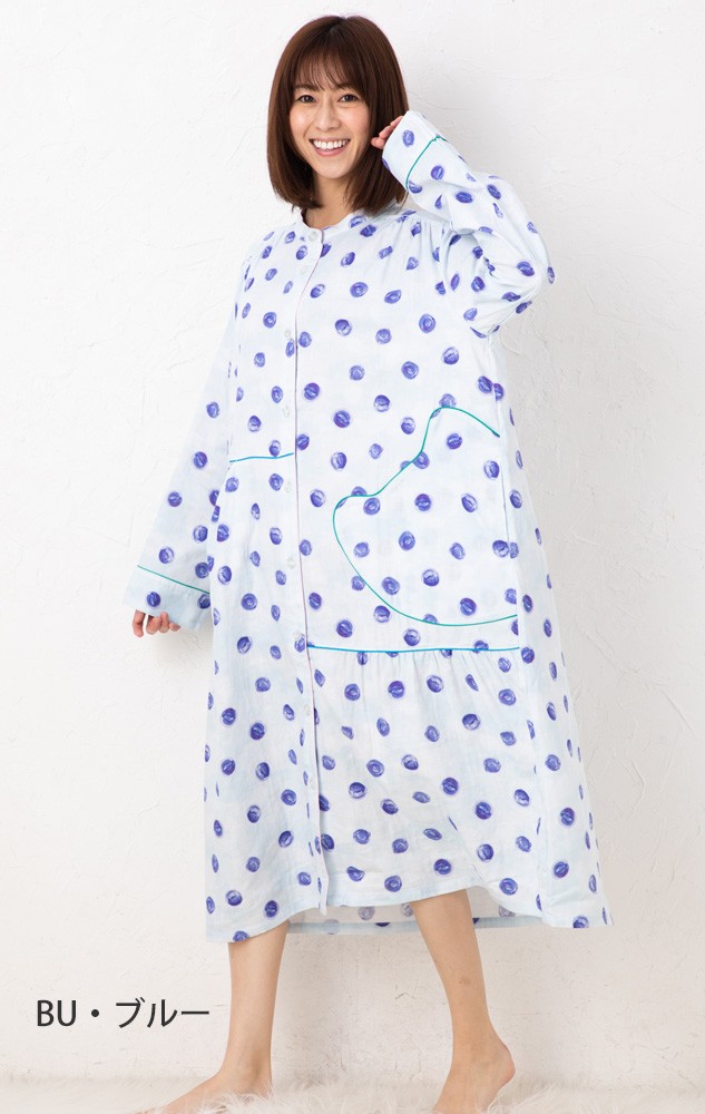 ツモリチサトスリープ 部屋着 ワンピ 二重ガーゼ水彩ドット Uno251 0407tsumori1 アポワ 通販 Yahoo ショッピング