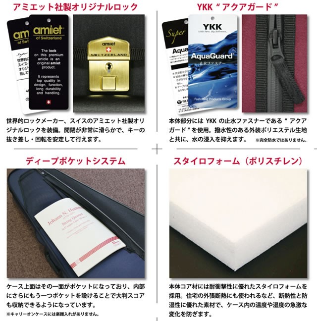 PM900新品軽量 ハイクォリティバイオリンケース 紺、赤選択可