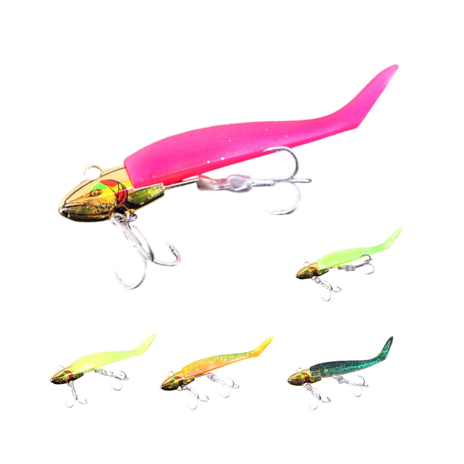 CKファクトリー ジグヘッド ワーム 5本セット 14g 21g 27g 5カラー