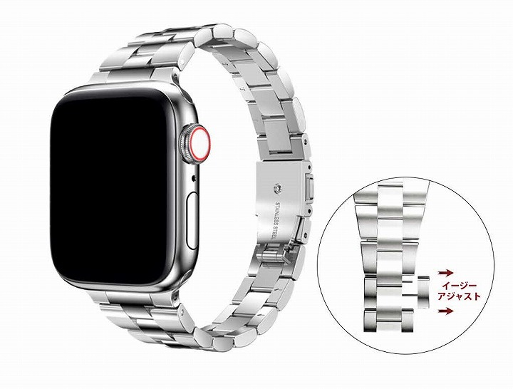 TF7 アップルウォッチバンド イージーアジャスト メタルバンド for