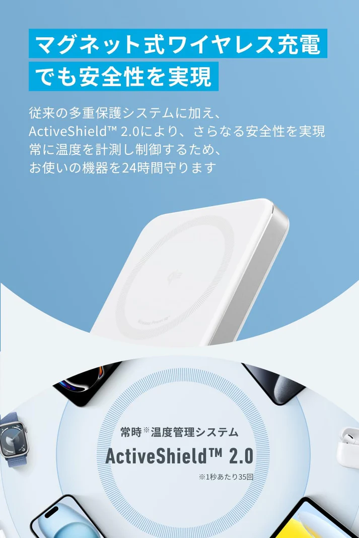 ケーブルでの急速充電も可能