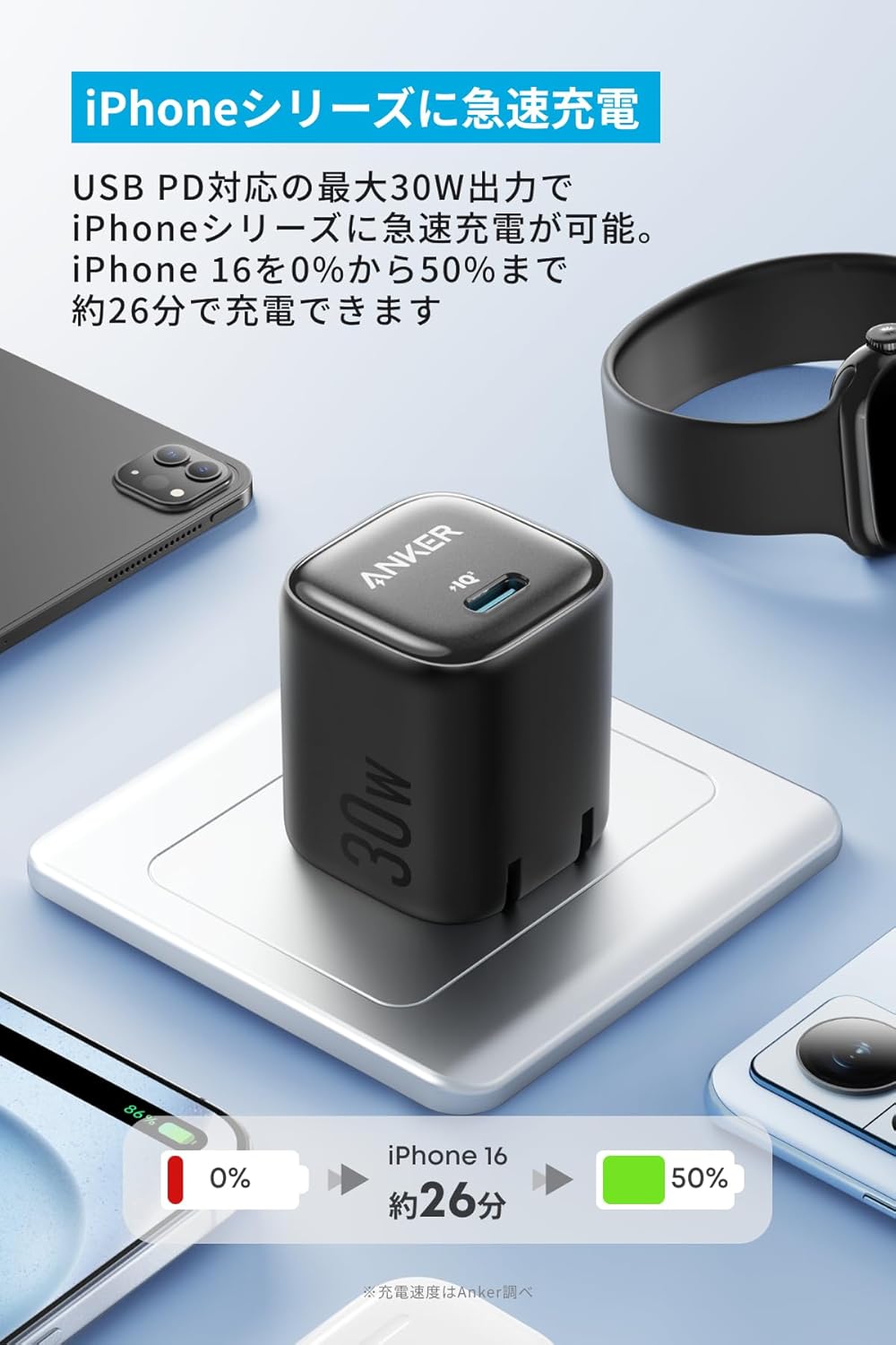 Anker（アンカー） 充電 コンセント iPhone 急速充電 USB C Anker Zolo