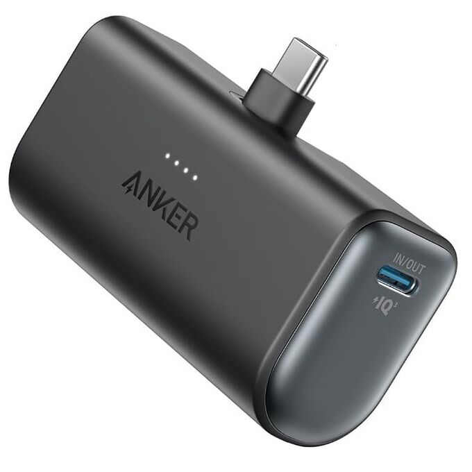 Anker Nano Power Bank Built-in Lightning 5K 12W, Bundle with Built-in USB-C  5K 22.5W for iPhone 15/15 Plus/15 Pro/15 Pro Max, iPhone 14/13 Series, and