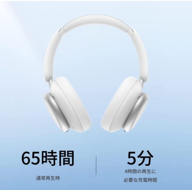 Anker Soundcore Space Q45 ワイヤレスヘッドホン ホワイト