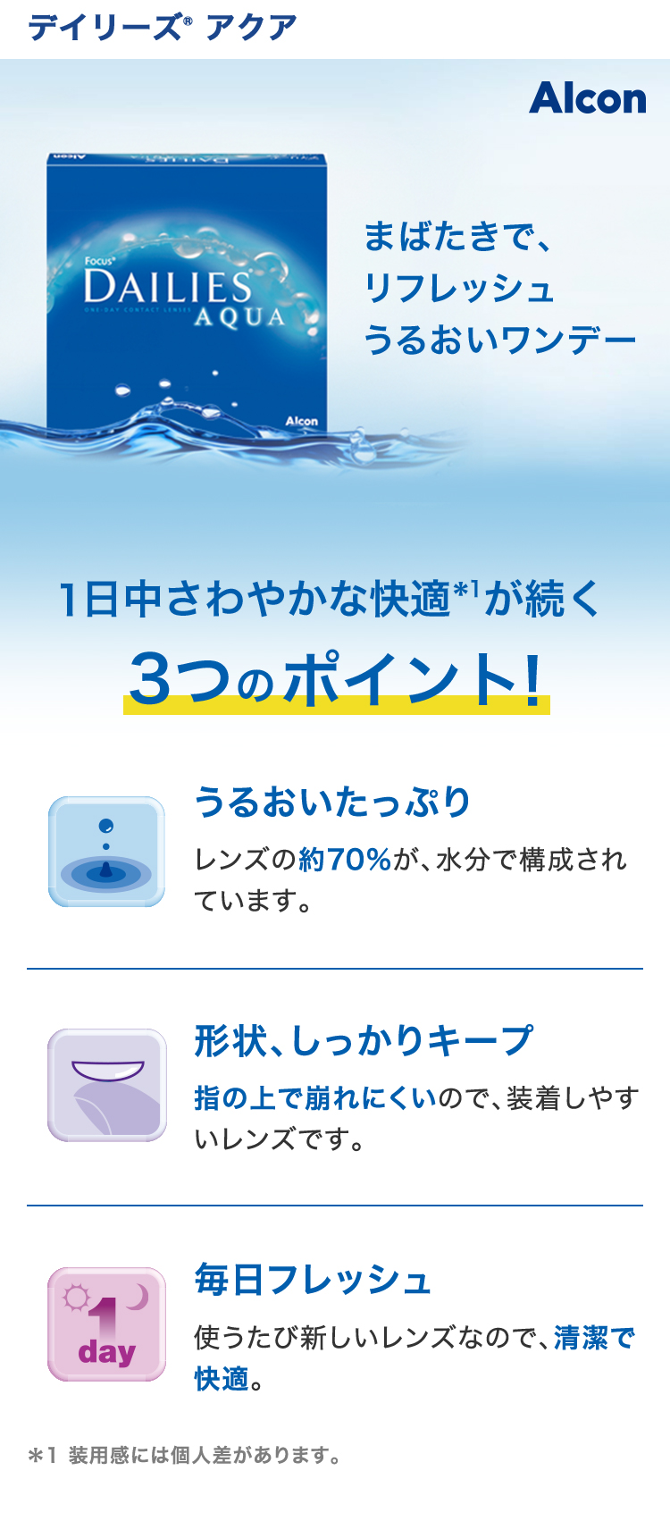 日本アルコン デイリーズアクア バリューパック 90枚 近視用 2箱セット コンタクトレンズ 送料無料 医療機器承認番号  21000BZY00068000 : k26-2 : コンタクトレンズAppeal - 通販 - Yahoo!ショッピング