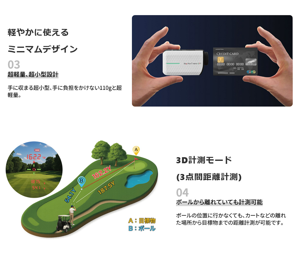 ShotNavi nano GR ゴルフ用距離計 ShotNavi nano GR ゴルフ用距離計
