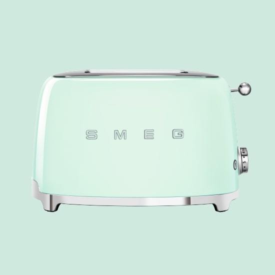 日本正規品」SMEG トースター（2枚焼）/小型 レトロ ステンレス
