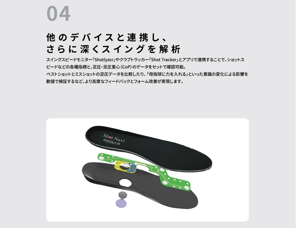 ShotNavi（ショットナビ） インソール型足圧計 INSOLYIS スマート