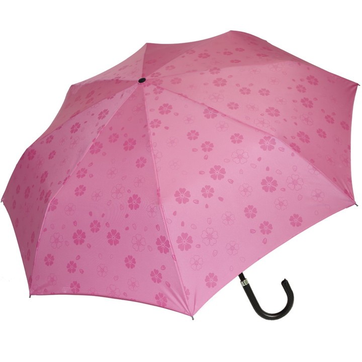 雨に濡れると桜柄が浮き出る傘 折りたたみ傘 傘 ブランド 梅雨 晴雨兼用 折り畳み傘 母の日 プレゼント 三段折傘 コンパクト 大きい 軽量 丈夫  ブランド 人気