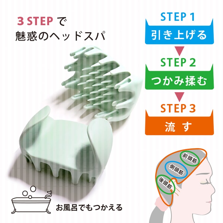 キャッチヘッドスパ 3ステップ 頭皮ケア