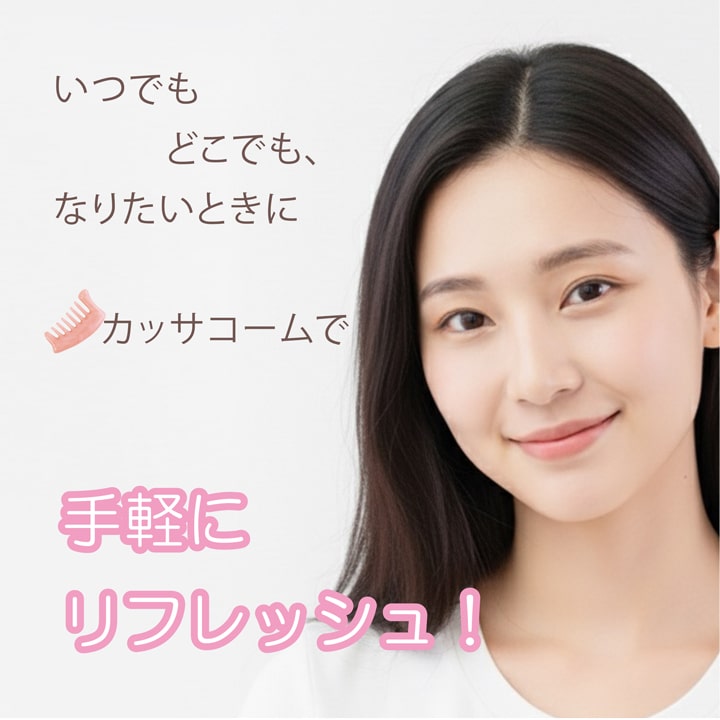いつでもどこでも簡単リフレッシュ 手軽に使えるかっさコーム 携帯しやすいサイズ
