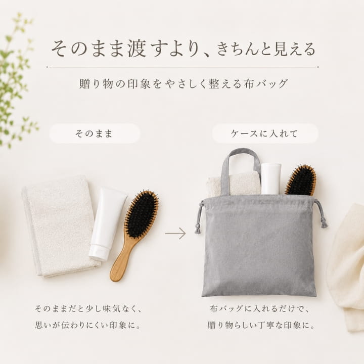 2WAY巾着バッグ トートバッグ RK261411 リサイクルコットン 巾着袋