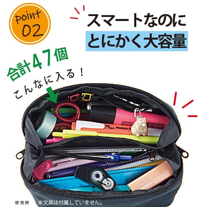 マルチガジェット ファスナーポーチ 大容量 ポケット多め 自立型