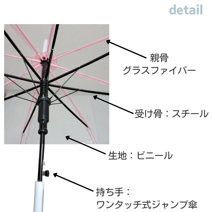 軽量で使いやすい ジャンプ式のグラデーションビニール傘