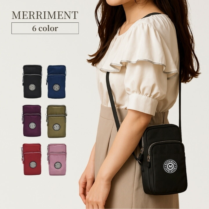 MERRIMENT 軽量3層ショルダーバッグ 着用イメージ