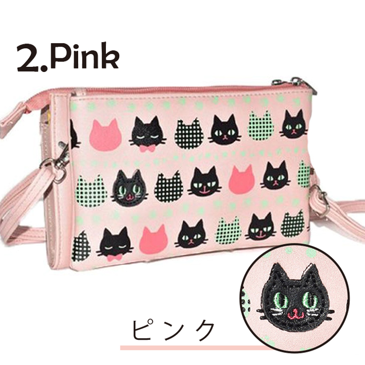 猫 お財布 ショルダー バッグ スマホ ポシェット 斜め掛けバッグ 財布