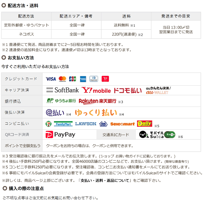 お支払い13時まで