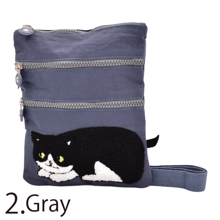 ふわふわ ネコ ショルダーバッグ スマホ収納 猫 ねこ 小物入れ 3